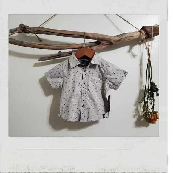 ✨BOGO FREE✨ Kenneth Cole | Grey Toddler Button Up Dress Shirt 24 Months - Picture 1 of 1